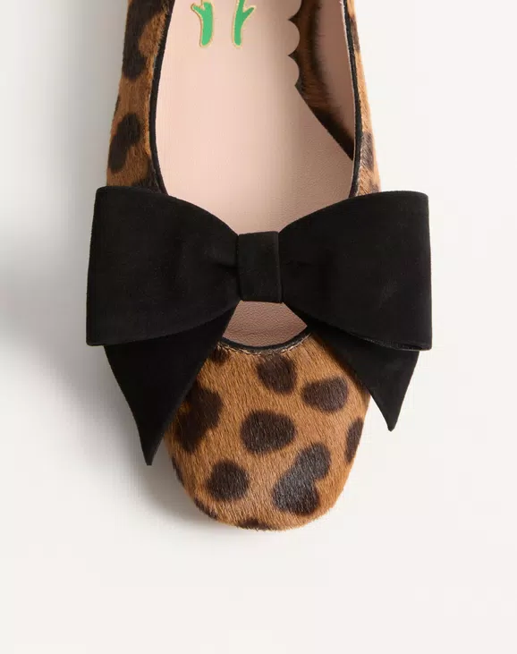 Valentino Bowow Ballerina In Pony-Effect Calfskin - Image 3